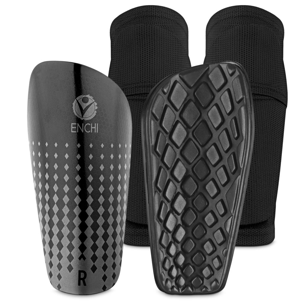 Football Socks with Double Flap for Secure Grip - Shin Pads with Ankle Protection 